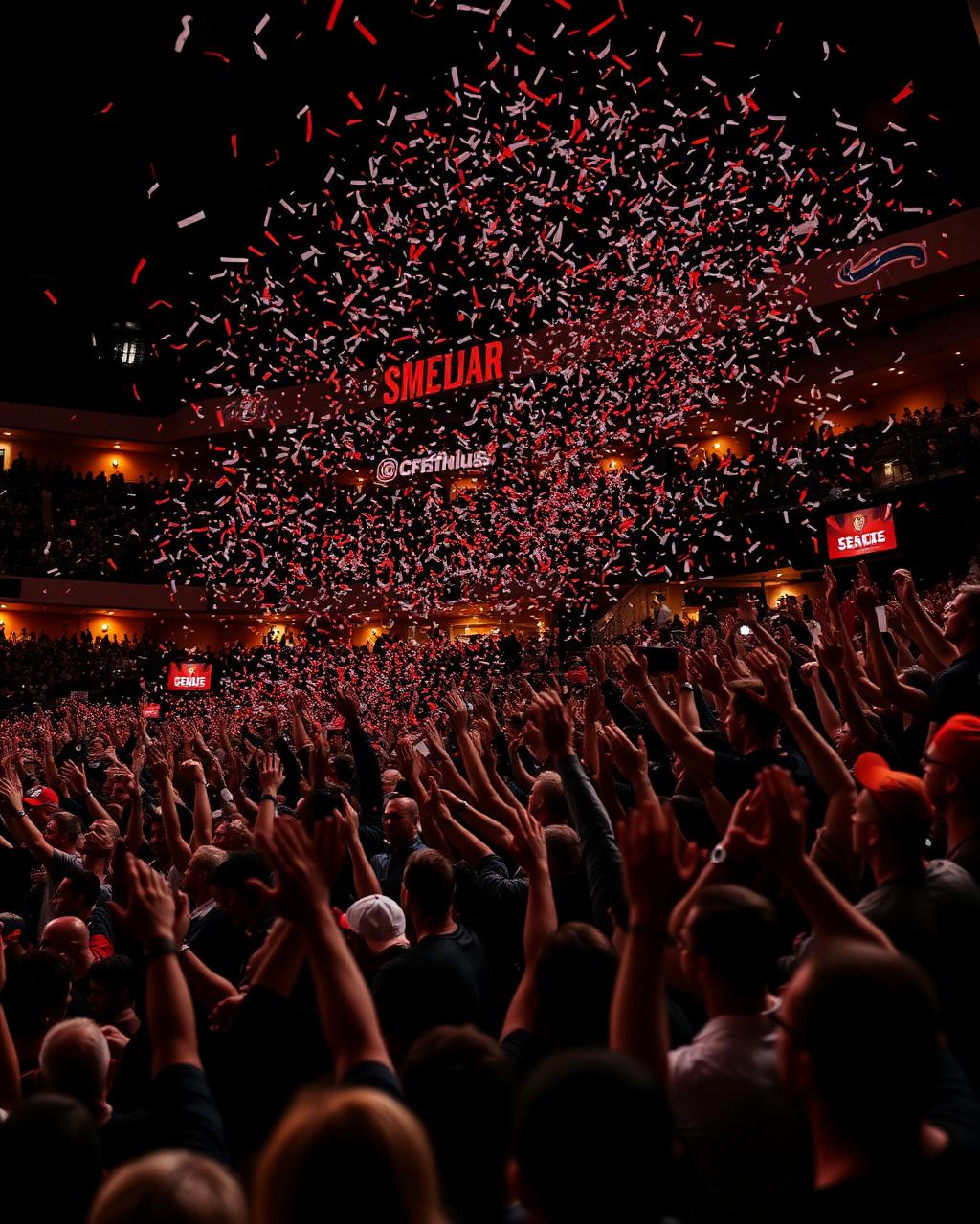 Afición celebrando en la arena